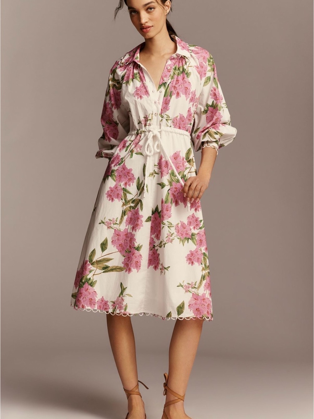 Anthropologie En Saison Esther Long-Sleeve Midi Dress